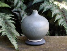 Gray matte bud vase. Click to enlarge.